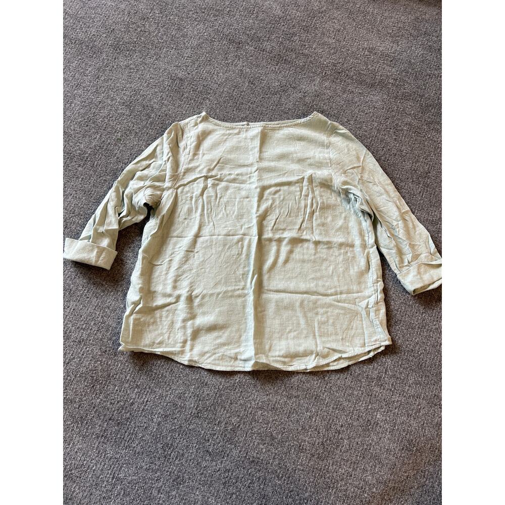 J.Jill Sage Green Cotton Modal Knit Top – Size Medium